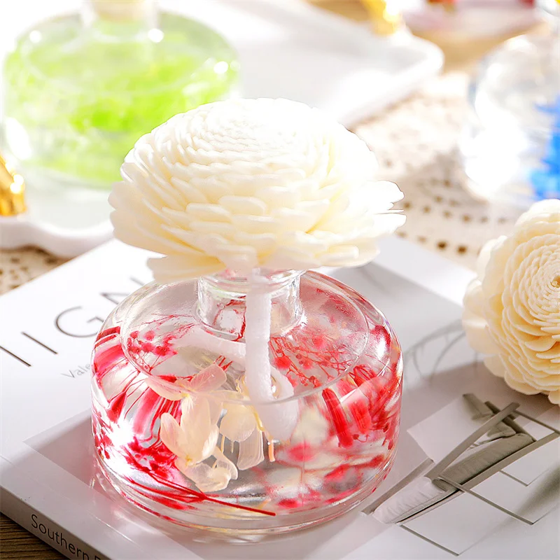 Flower Rattan Sticks Perfume Aromatherapy Deodorant Gardenia Velvet Petals Fragrance Diffuser Long Lasting Aroma Rose Lavender