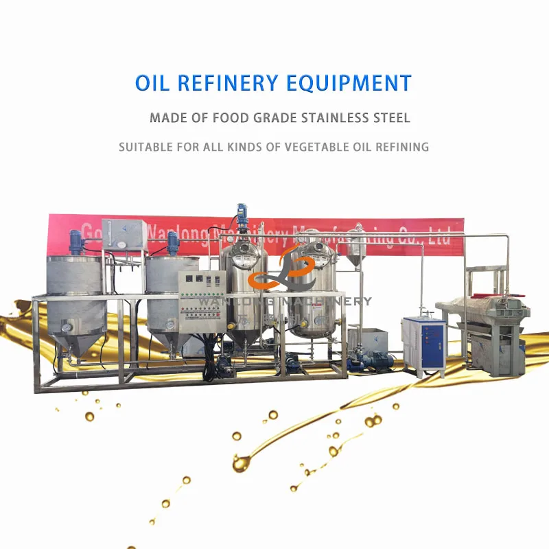 Automatic 1-2t/Day Custom Oil Refinery Machine Seed Roaster Oil Press Filter Making Production Line