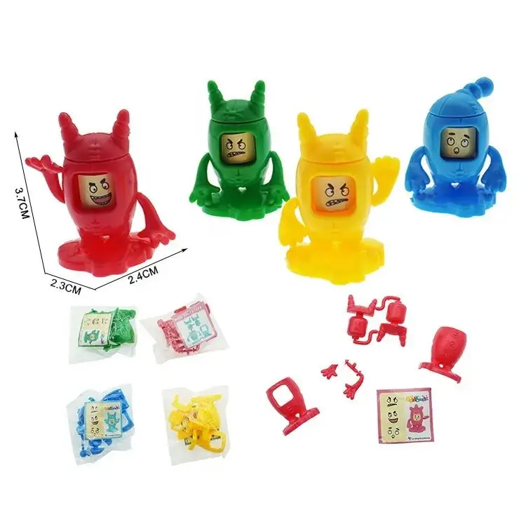 Kids DIY Puzzle Assemble Changeable Face Dolls Toys
