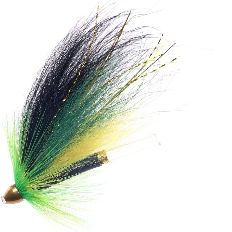 Brass Cone head Tube Juction Streamer Tube fly Fishing Flies Set For Salmon Trout Fishing
