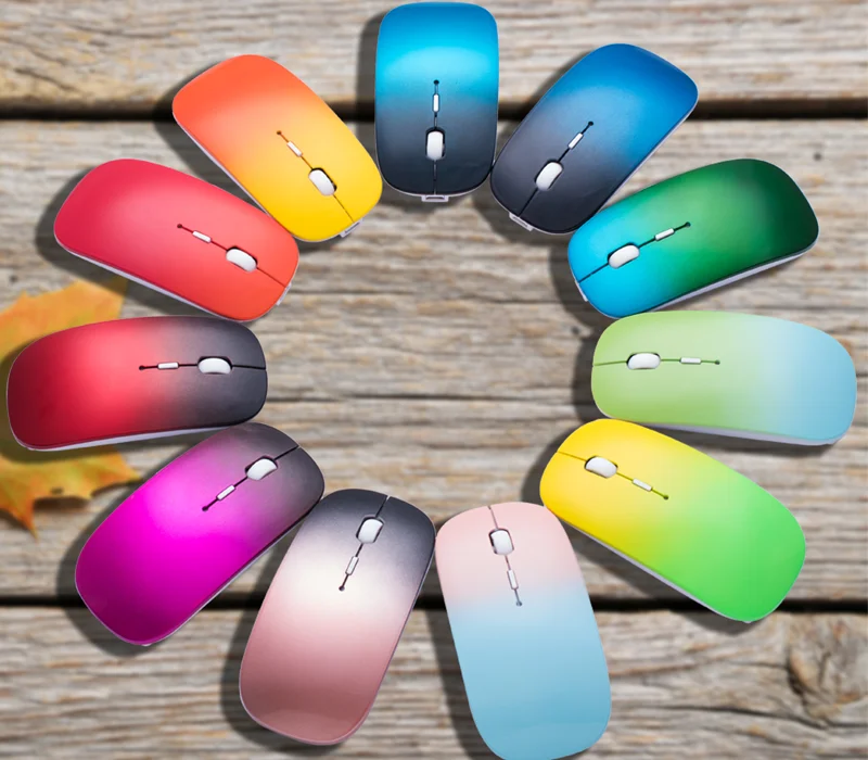 Factory direct sales Silent Ultra Thin Gradient Mouse Wirelless Rechargeable