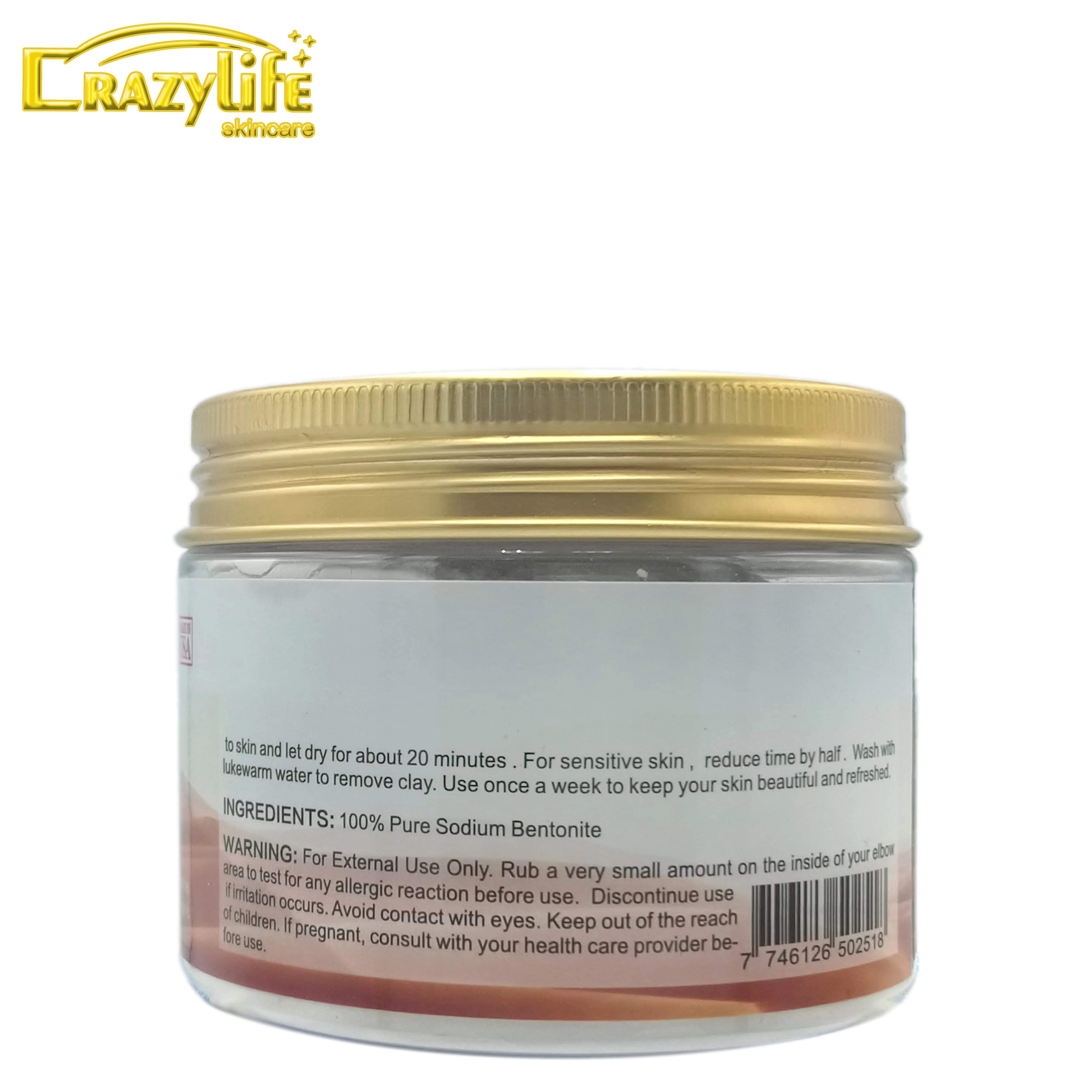 Healing Bentonite Detox Clay 100% Natural Powder Face Body Deep Pore Cleansing Improves Rashes and Skin Conditions