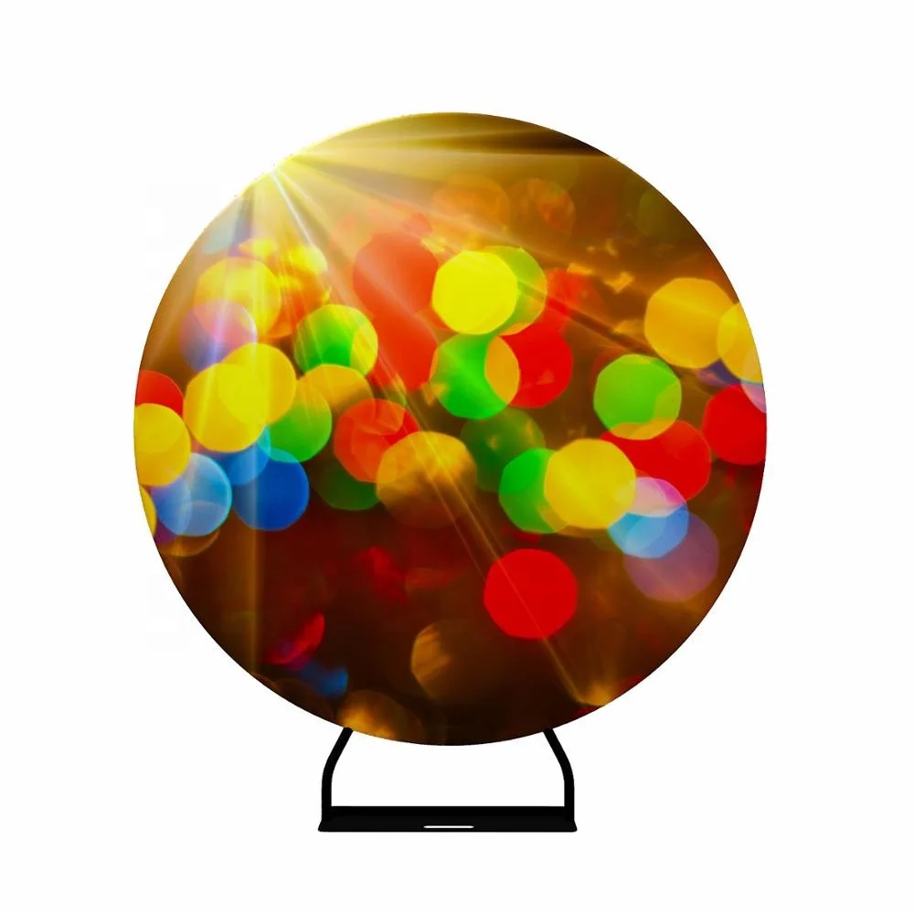 Character customize portable stretch backdrop stand circle snow white printed cover tension fabric display circle