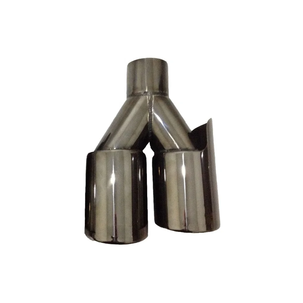 M Style Black Titanium Plated Dual Exhaust Tip Muffler Pipe For BM W