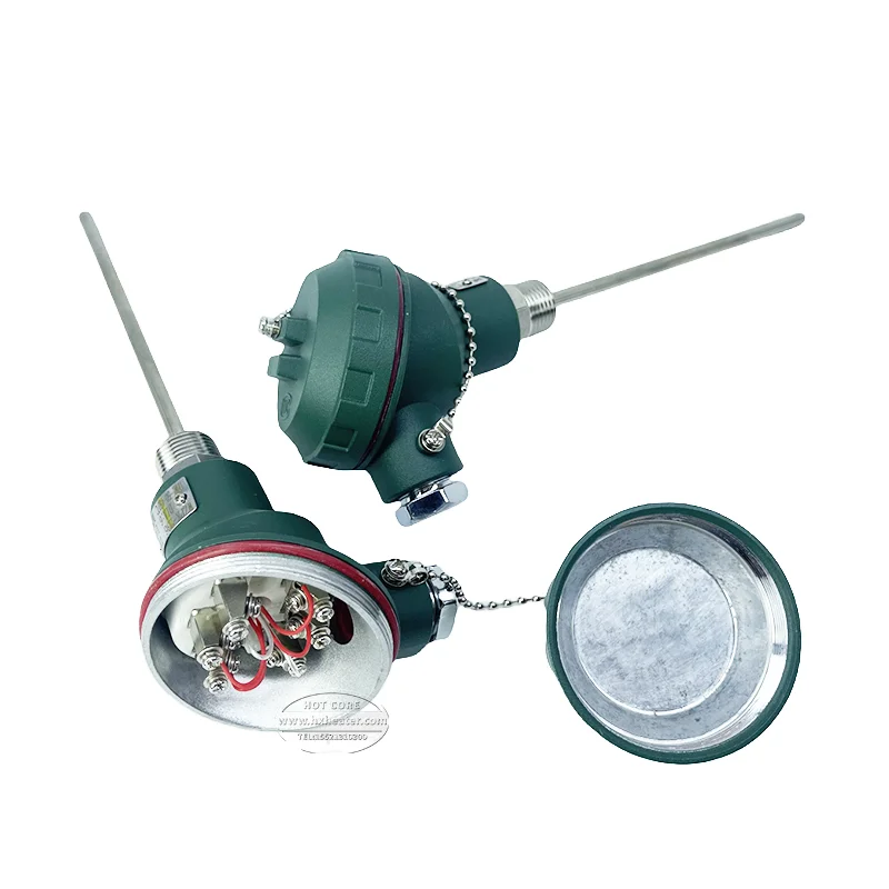 HY Sheath Thermocouple K Type Flexible Temperature Sensor Probe with 4-20ma/pt100 Temperature Transmitter Thermocouple Probe