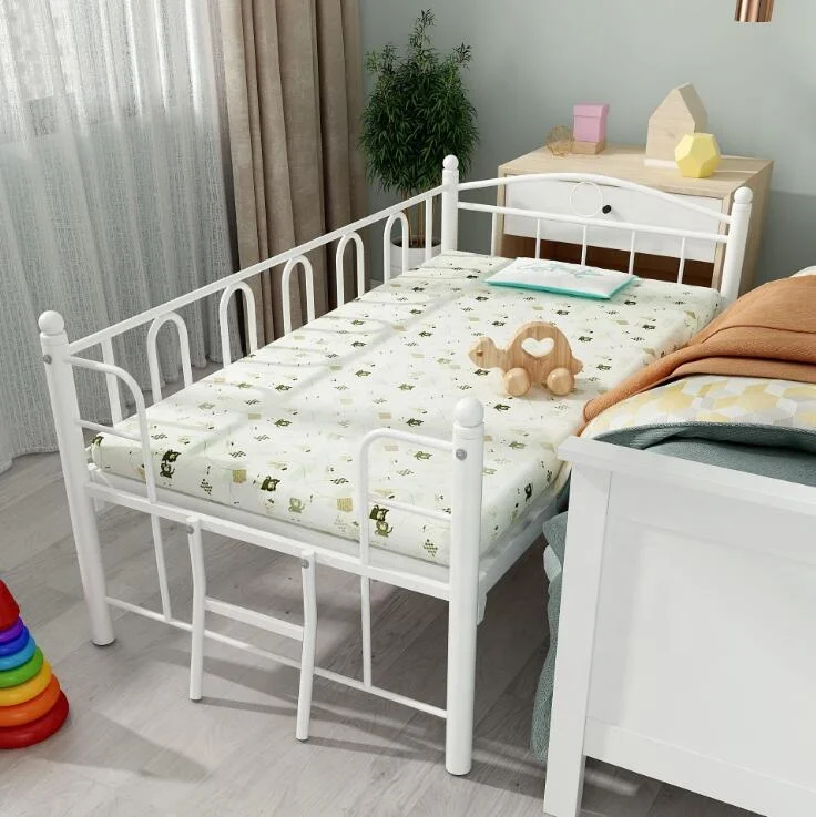 Wholesale kindergarten bedroom furniture kids bed frame metal single simple disassembly