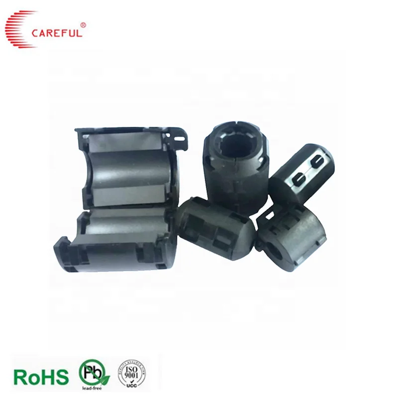 Black Clip-on Ferrite Ring Core EMI Noise Suppressor 3-10mm Diameter Cable split clamp core