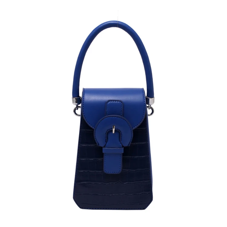 Chain Mini One Shoulder Color Contrast Messenger PU Material Mobile Phone women Bag