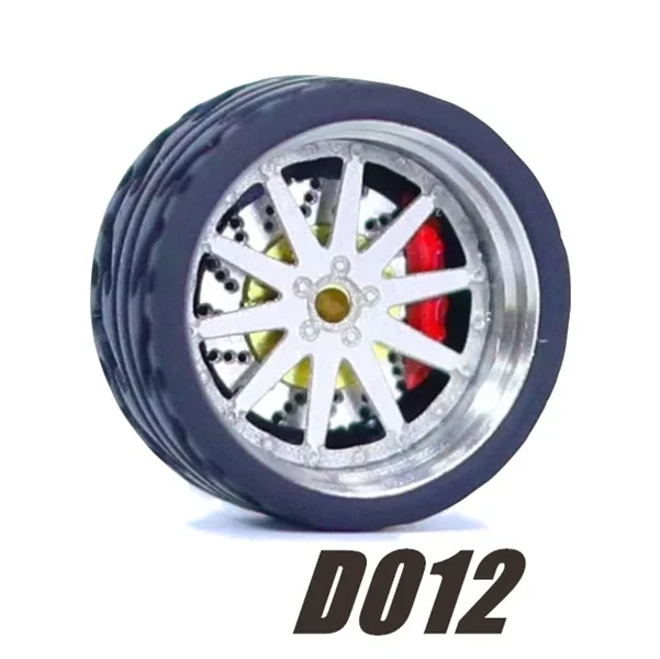 Realistic Alloy Wheels and Tires for 1/64 Diecast Model Cars - Premium Quality
