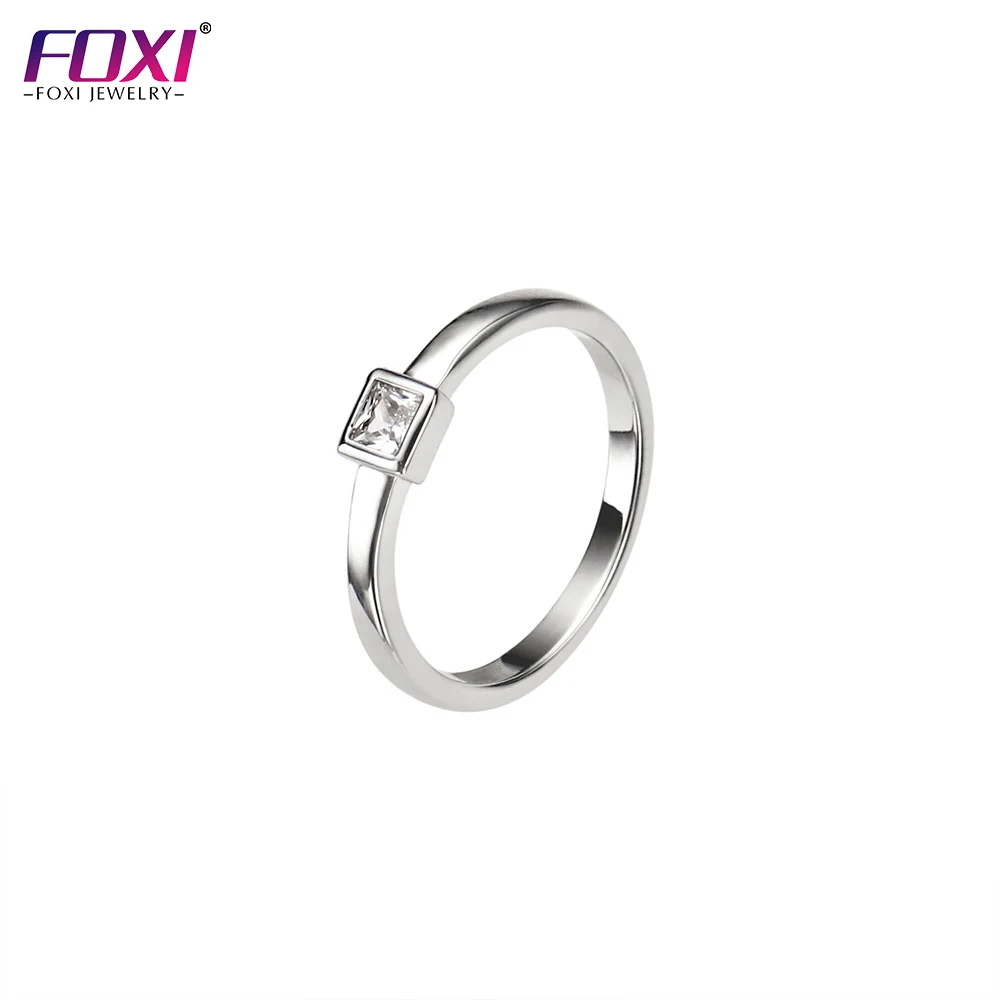 Модные ювелирные изделия от производителя Женское кольцо на палец квадратной формы с фианитом и бриллиантом обручальные кольца 2023