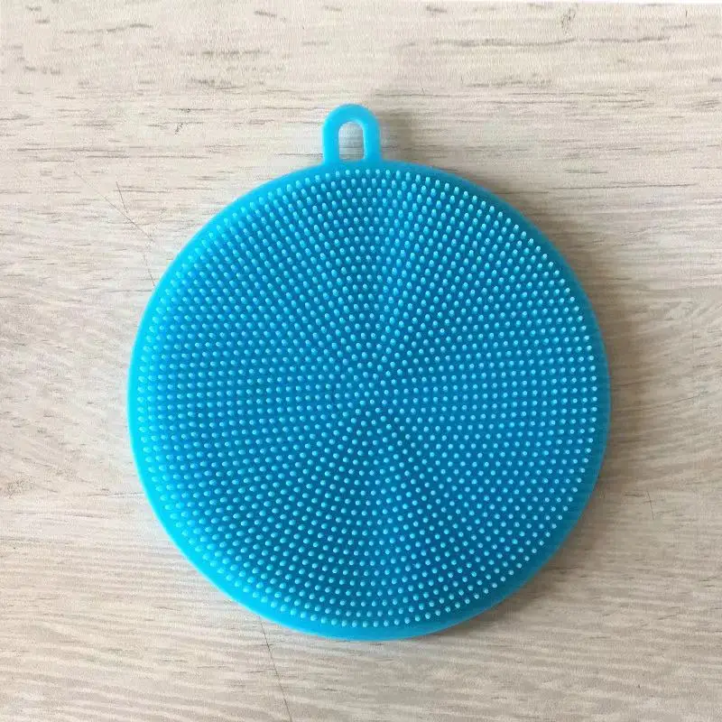 
Round thickened silica cleansing brush repeatingly use pot and bowl melon fruit and vegetable cleaning brush 