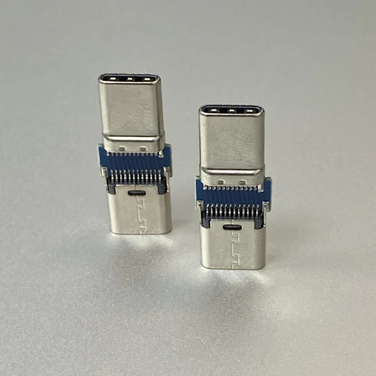 Factory manufactory usb 3.1 type c male connector to c female adaptor
