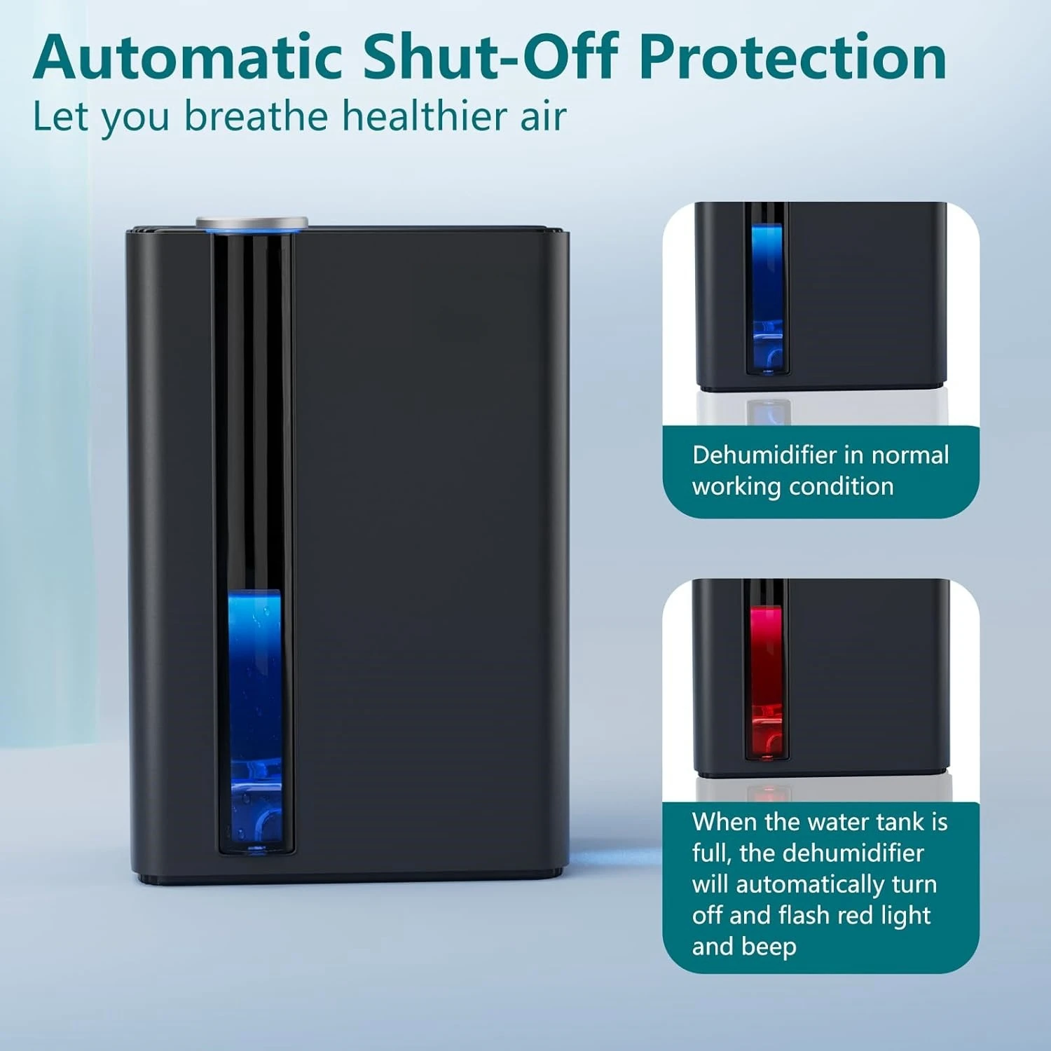 Multi-functional Household Air Filter Dehumidifier For Home with 2.8 L Water Tank