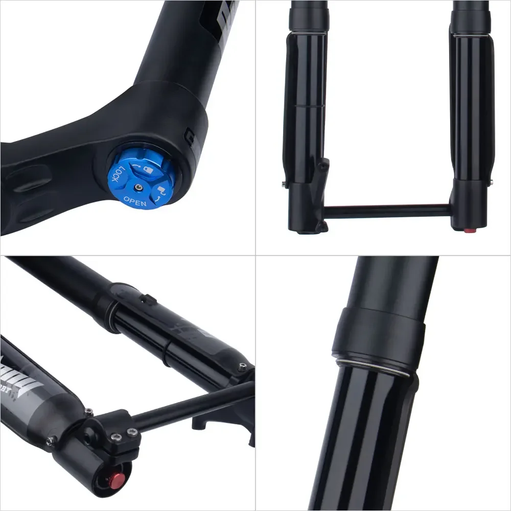 Bolany Inverted Fork Thru Axle 150*15mm For 26inch Snow Bike MTB E-bike *5.0 Fat Tire Suspension Shock Absorber