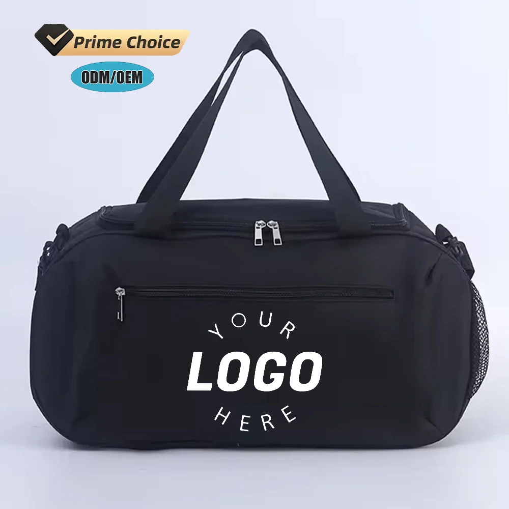 BSCI Custom Print travel duffle bag Trending Designer Waterproof Portable Polyester Luggage Gym tennis Sport leather duffle bag