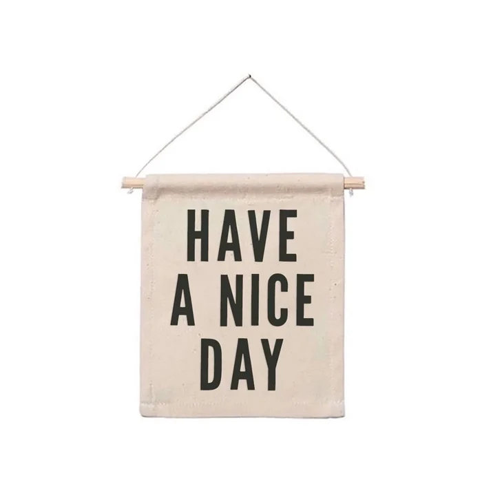 Factory Directly Cheap Custom Size Logo Cotton Canvas Digital Fabric Printed Display Natural Wall Hanging Pennant Flag Banner