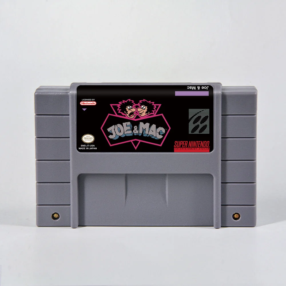 Joe & Mac - USA Version NTSC 16 Bit Battery Save RPG Game Cartridge For SNES