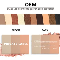 Makeup Princess Custom DIY Highlighter Blush Palette No Logo rubor resaltador Contour Blush Highlighter For Makeup