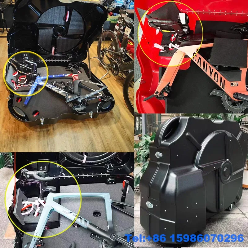 HDPE ABS Triathlon Hard Bike Box Bicycle Travel Case