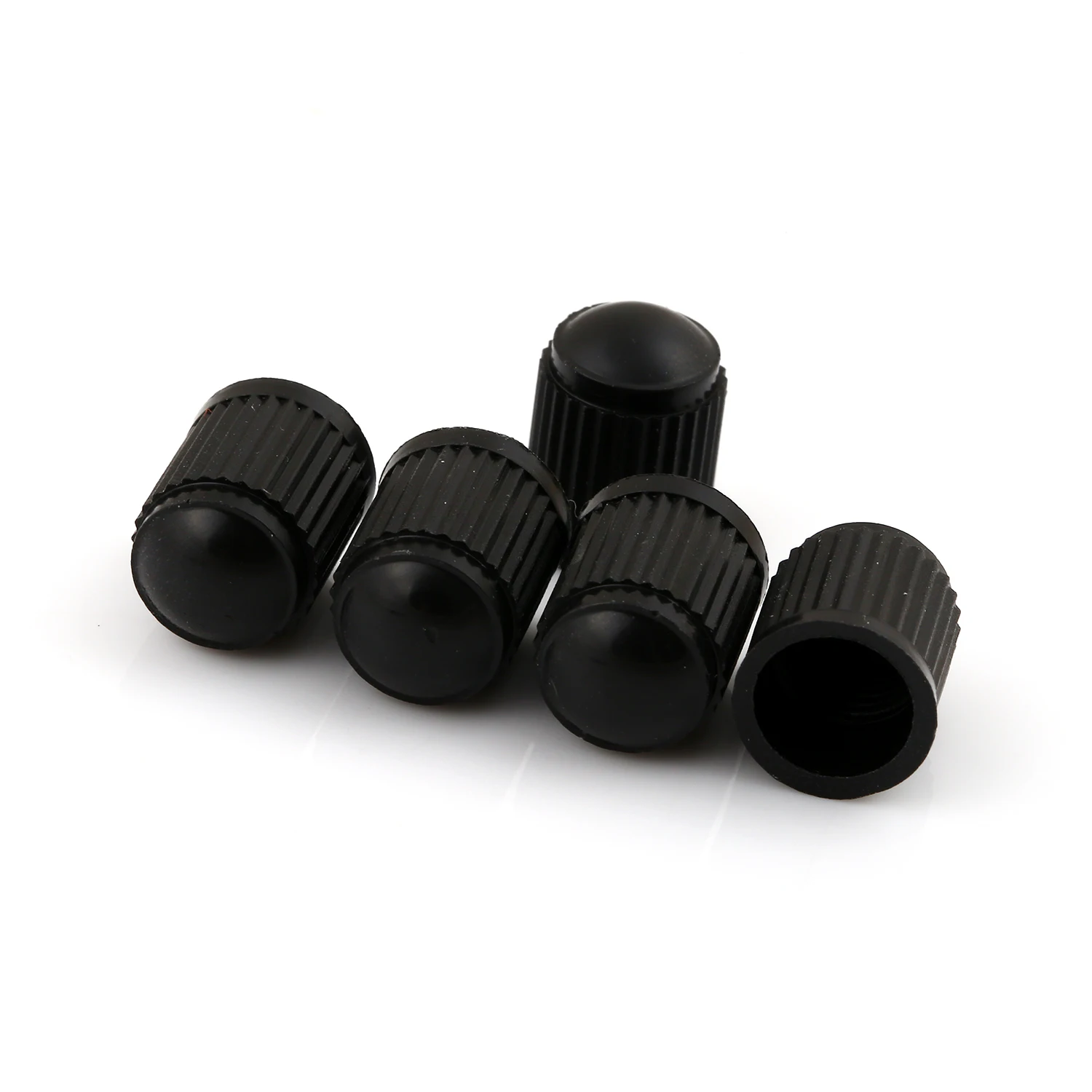 Black color cheap tire valve stem dust caps tire valve Schrader plastic tire valve caps