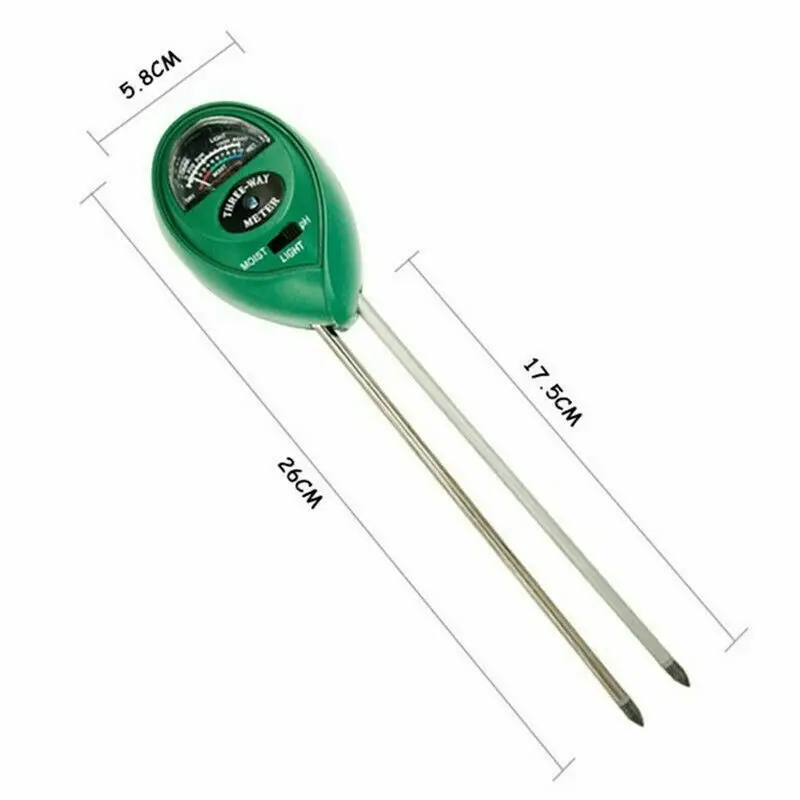 3in1 Soil PH Moisture Light Tester Garden Plants Flowers Humidity Test Gardening tester