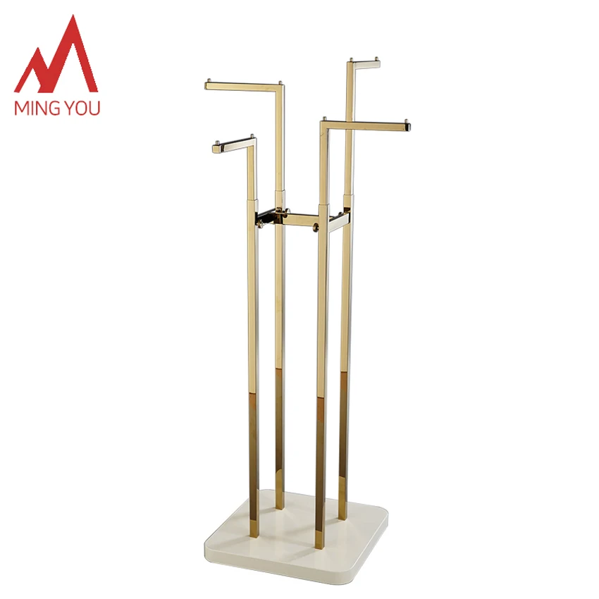 Clothing Rack Garment Shop Simple Style Gold Design Support Polished
