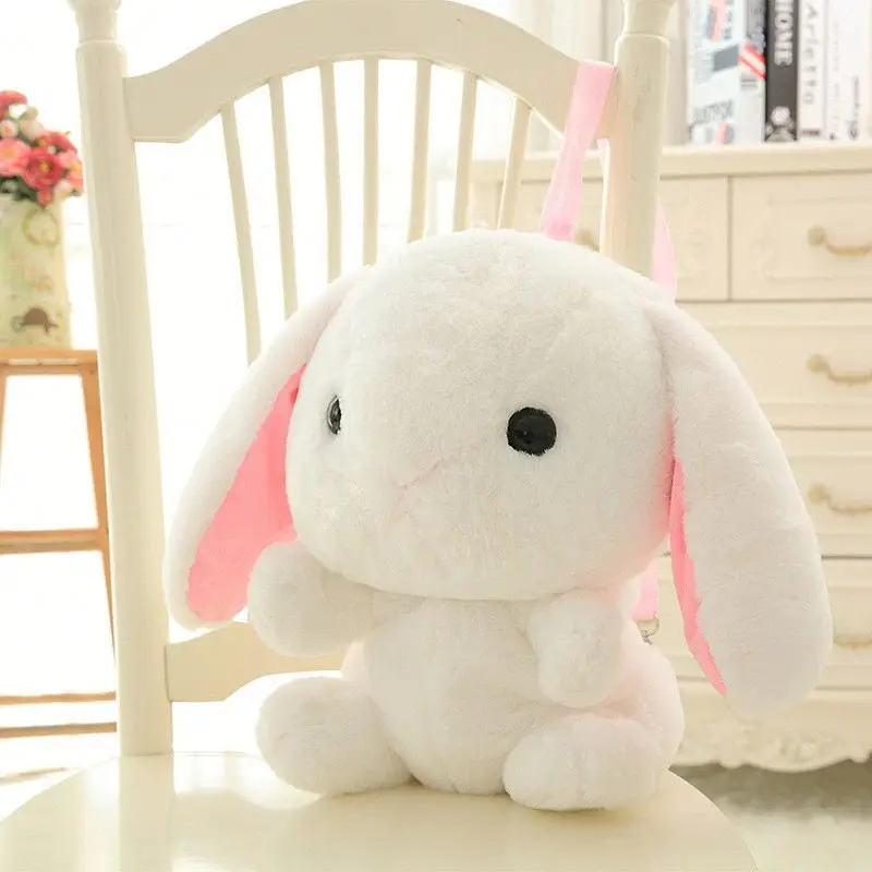 Plush Rabbit Backpack Japanese Kawaii Bunny Backpack Stuffed Rabbit Toy Children School Bag Gift Kids Toy For Little Girl R1062