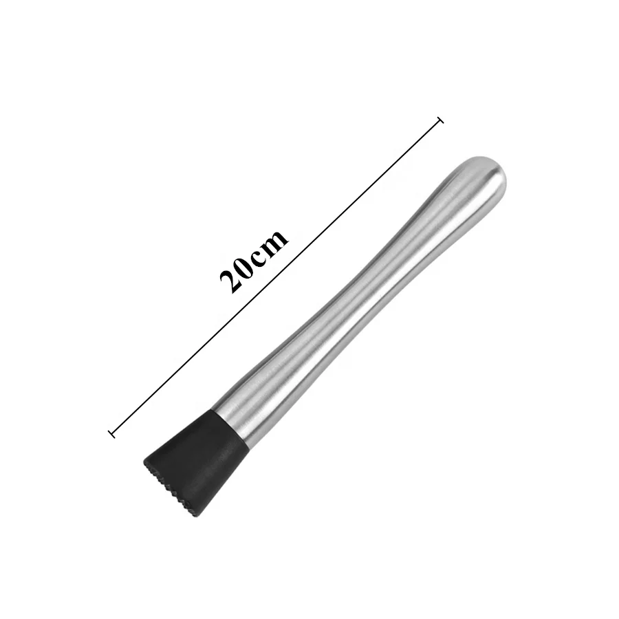 8 inch bar tools mojito and drink pestle stainless steel cocktail muddler