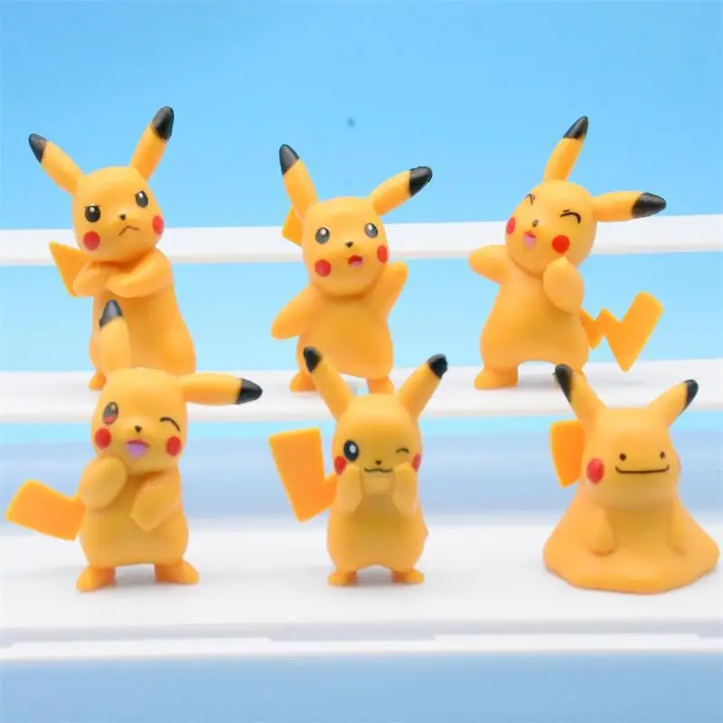 2023 оптовая продажа 18 моделей аниме мультфильм Пикачу ПВХ покемонированные фигурки набор кукол