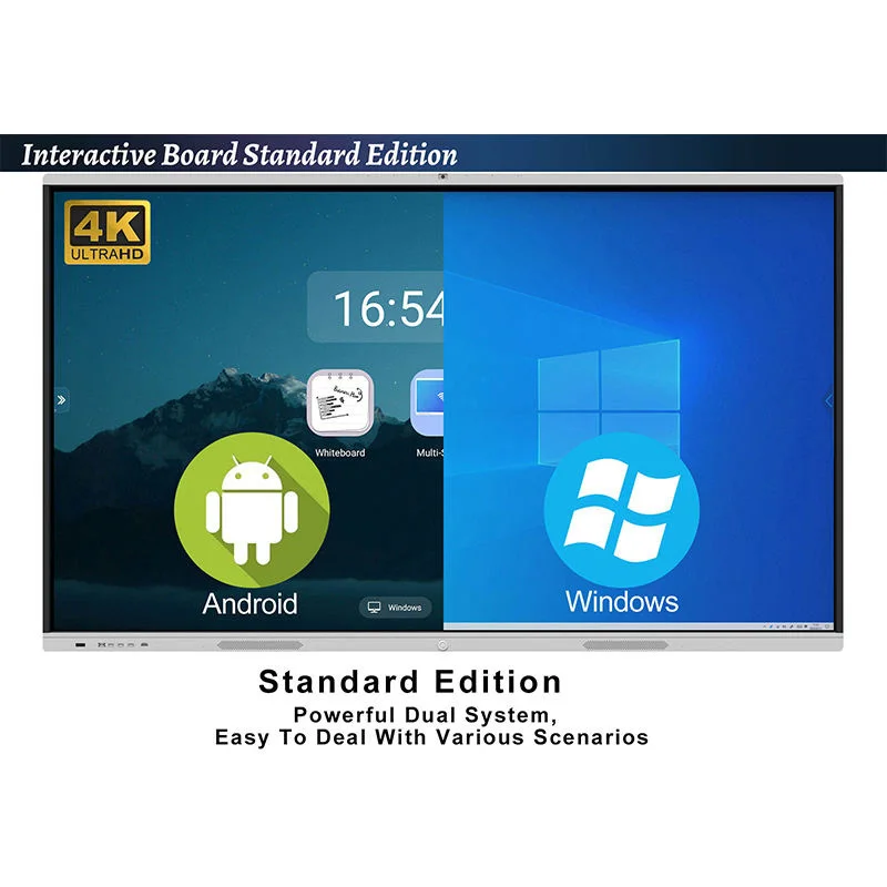 Smart Lcd Display Electronic 50-98inch Big Touch Screen Size All In One Computer Interactive Whiteboard