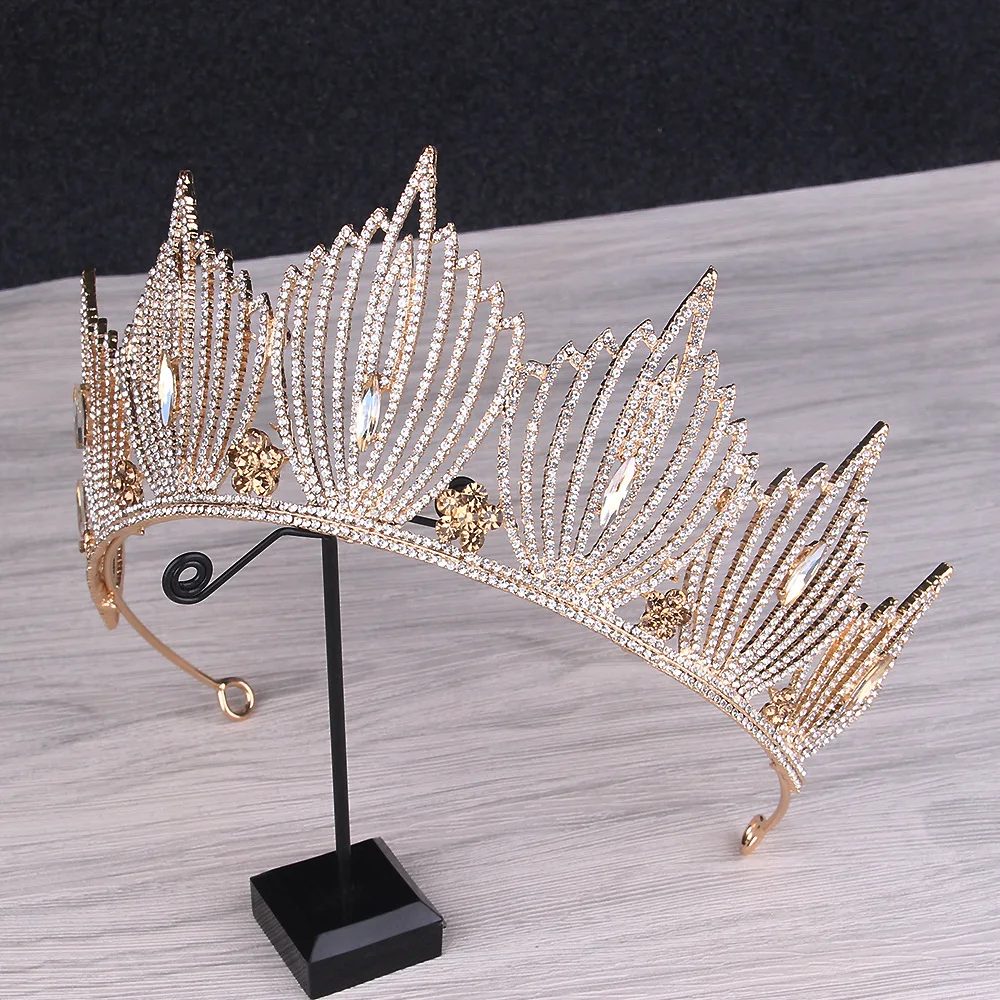 Manufacturers wholesale Hair accessories accessory jewelry glitter wedding bridal headpiece real diamond crowns and tiaras