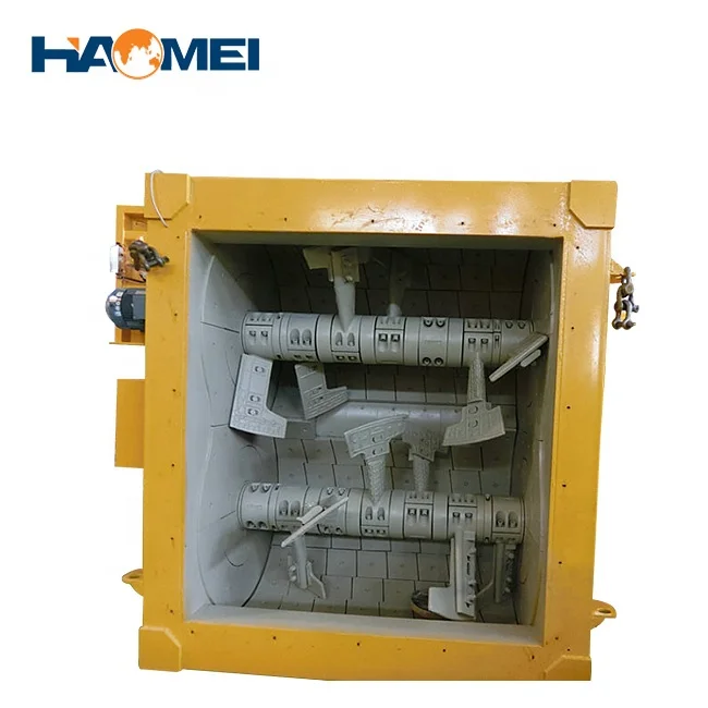 High Efficiency Twin Shaft Concrete Mixer Machines Diesel Engine with Motor 500 600 L