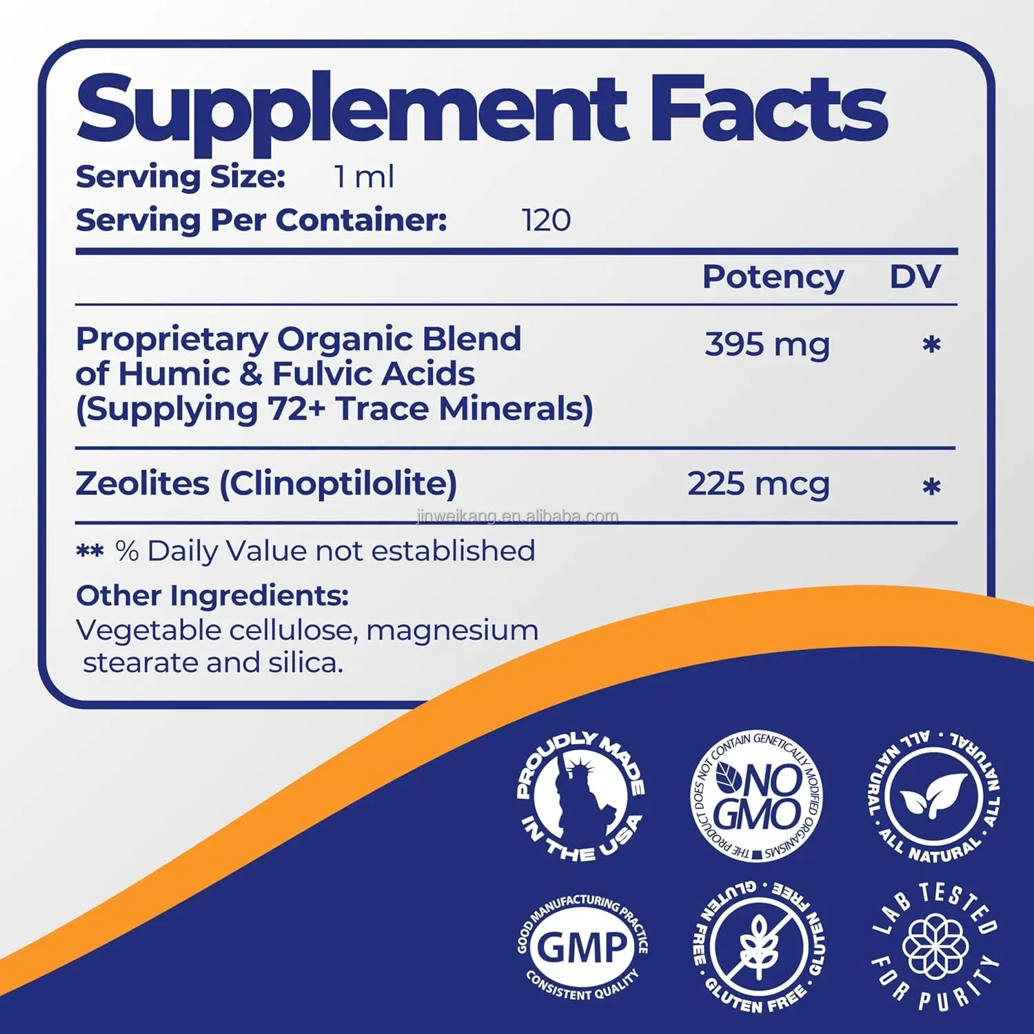 Vitahealthy OEM/ODM dietary supplement Zeolite Liquid Detox Support Immune Digestive Tract Health Support Liquid Zeolite