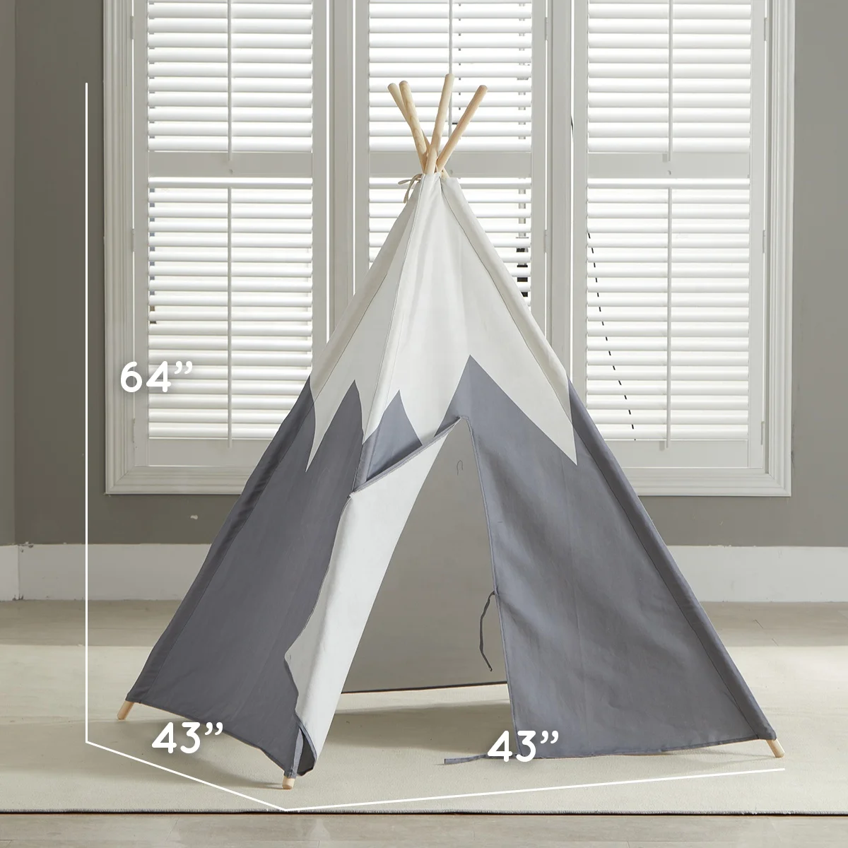 Asweets Play House Indian Kids Tipi Cotton Play Tent Peak Teepee Tent for Kids