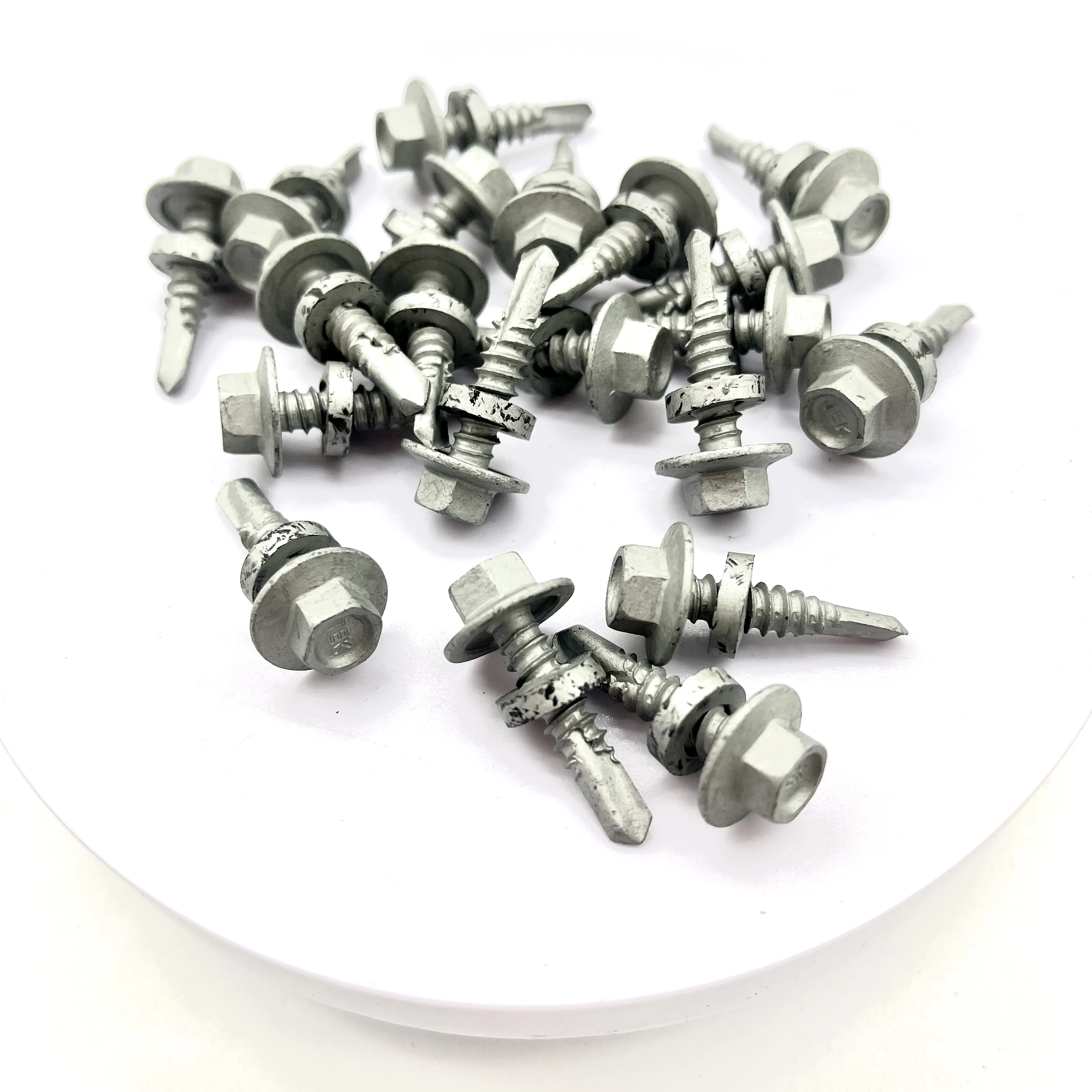 1022A 12#-14  hex head flange self-tapping self-drilling screws with gasket/washer