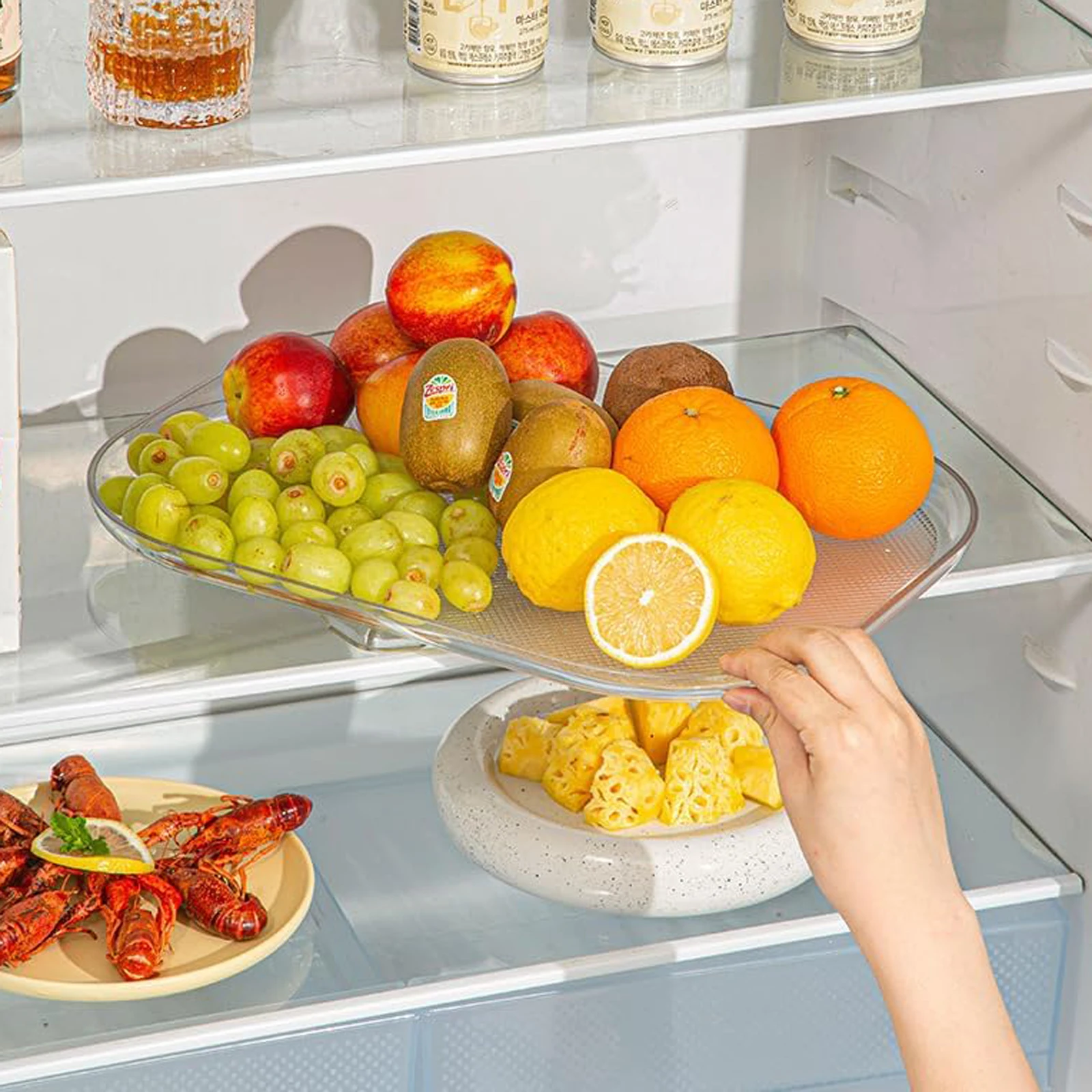 Turntable Organizer 360 Rotation Non Skid Spice Rack Pantry Cabinet Kitchen Bathroom Cosmetic Turntable Organizer Gadgets