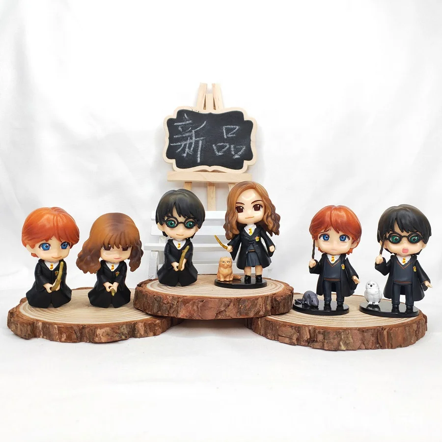 
Wholesale 6pcs/set Anime Merchandise Cartoon Cute Hermione Harry Potter Toy PVC Doll 