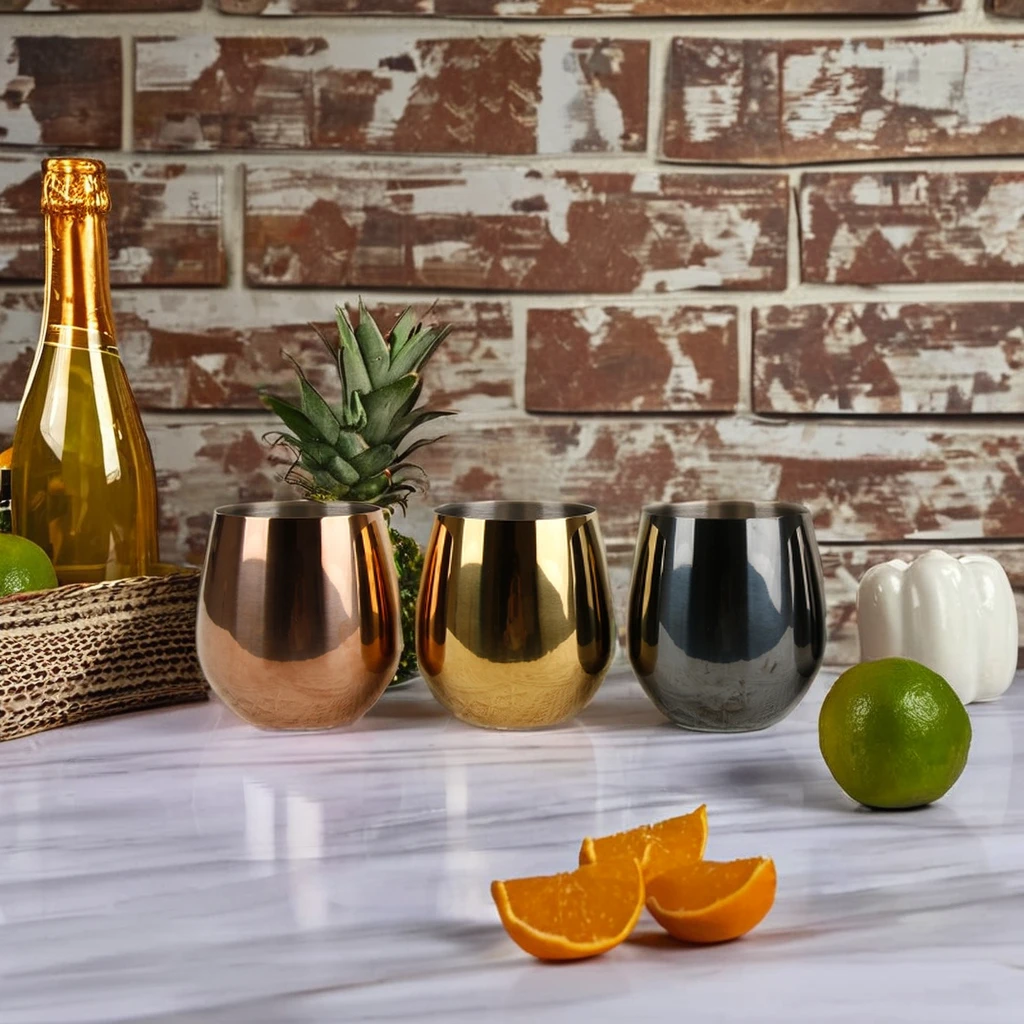 Realtek wholesale stainless steel Martell cocktail glasses are durable and sustainable