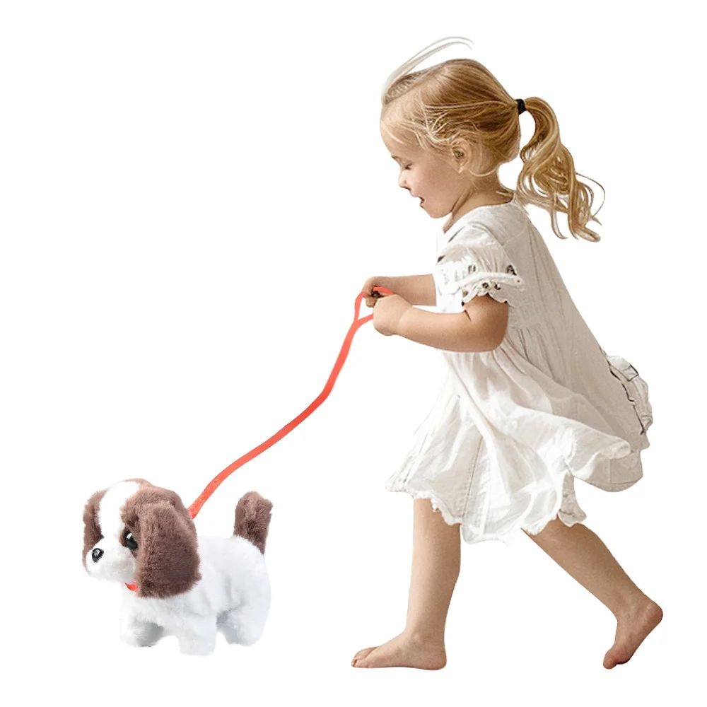 customizable New Cute Funny Kids Animal Electric Labrador  Plush Toys Walking Barking Dog Electronic Plush Toys