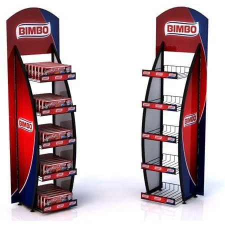 Custom Metal POP Retail Display Supermarket Display Shelf