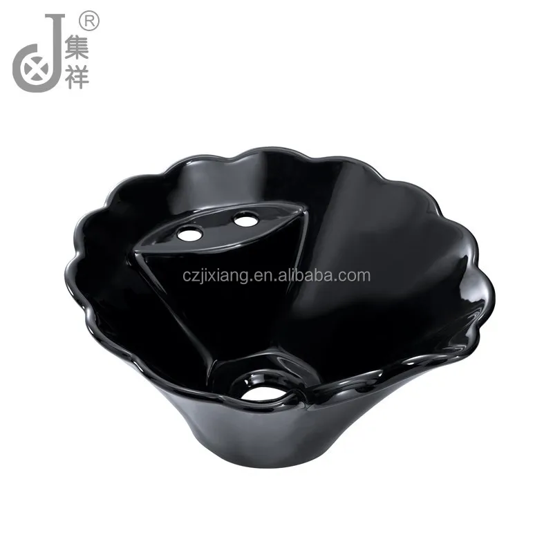 Barber Shop Equipments Backwash Shampoo Bowl Ceramic Wash Hair Basin Salon Furniture Modern Shampoo Chair Accept Customized Logo