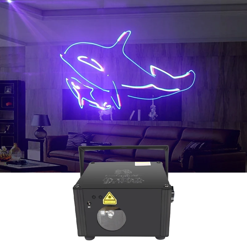 Hot Selling Animation Laser Lights lazer disco LED DJ Light Projector interact lighting Stage Lamp for Home Decoration