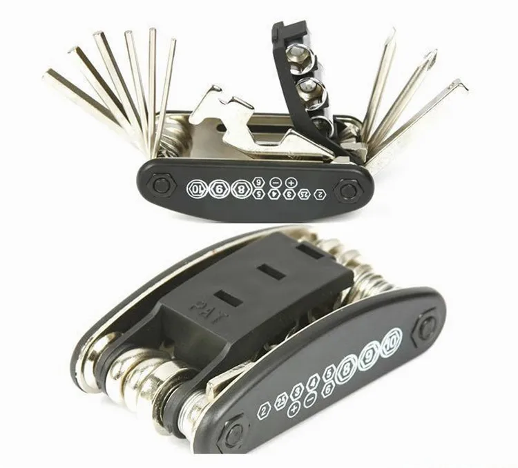 Stainless Steel Outdoor Mountain Bike Multitool Socket Wrench Hand Hardware Sets