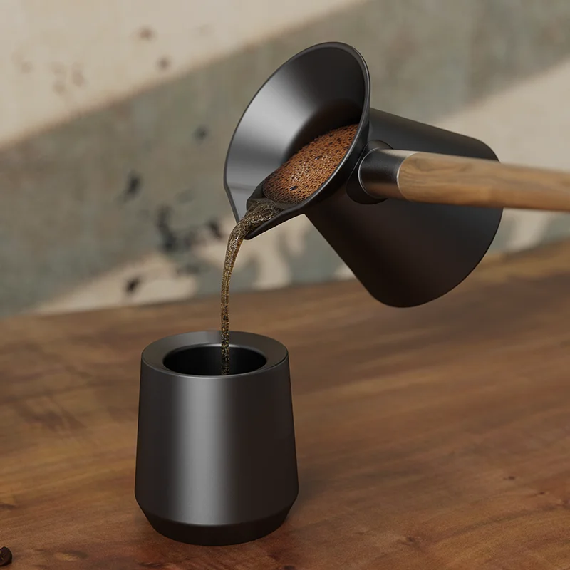 Professional Turkish Coffee Maker With Wooden Handle Luxury Turkish Coffee Pot Set Quality Turkish Warmer Coffee Pot