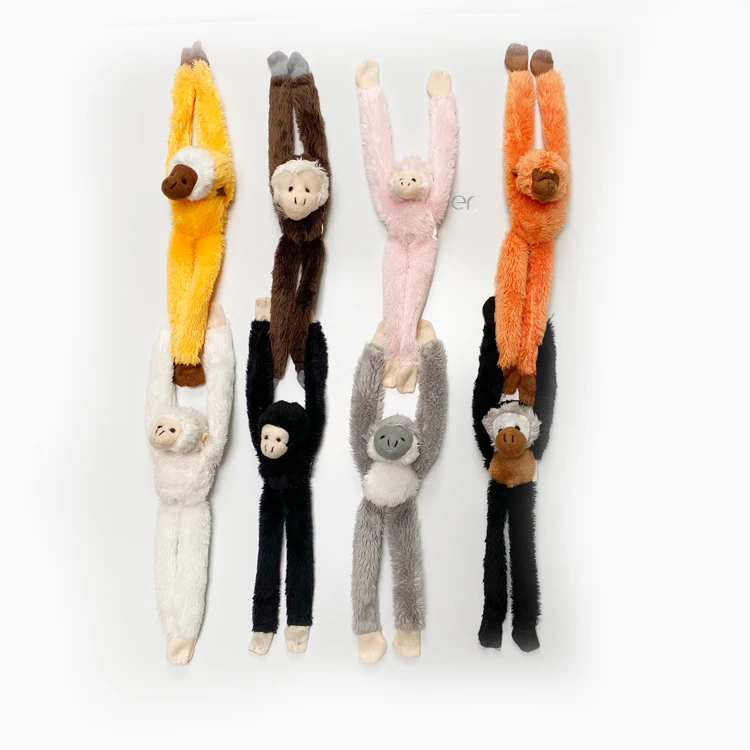 animal stuffed toy long tail soft long arms and legs magnet rhesus monkey refrigerator magnets plush fridge magnet monkey