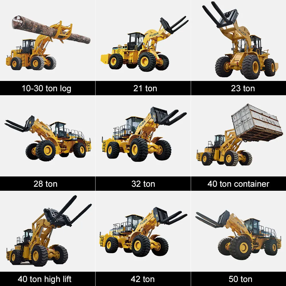 FUDA 18 Ton Loader - 18t Marble Granite Quarry Stone Wheel Chains Block Handler