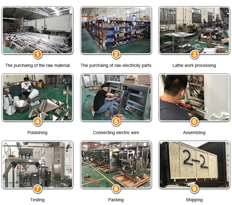 multihead weigher metal detector production line Backseal bag vertical snacks granule Packaging Machine with date Print