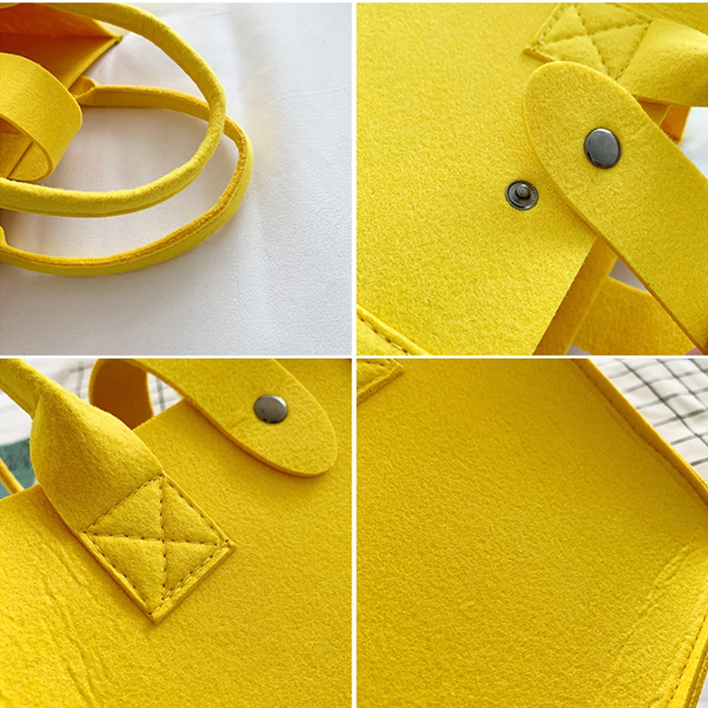 Custom Reusable Eco-friendly Casual Large Capacity women felt tote bag handbags wool felt shopping bag