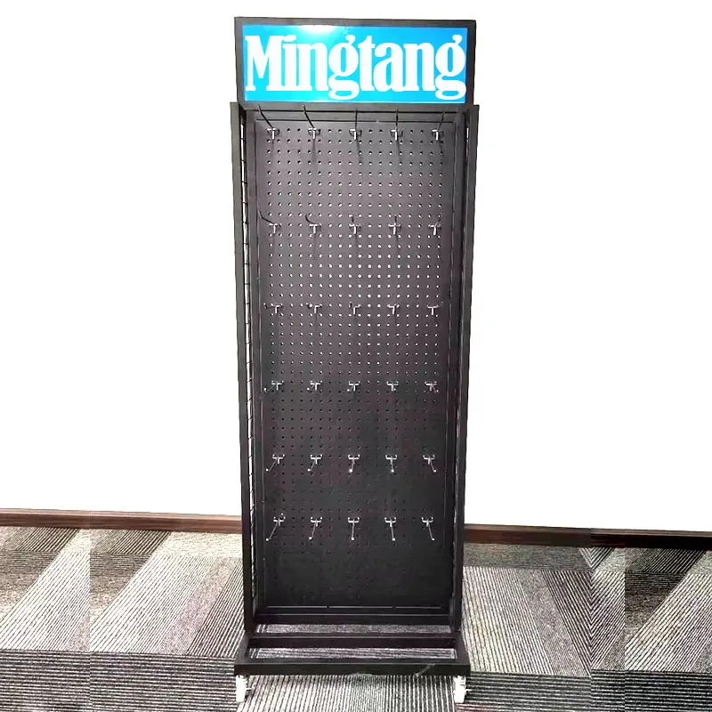 FOOMEE Phone shops Metal Flooring Display racking for Cellphone accessories headphone display hook holder Stand