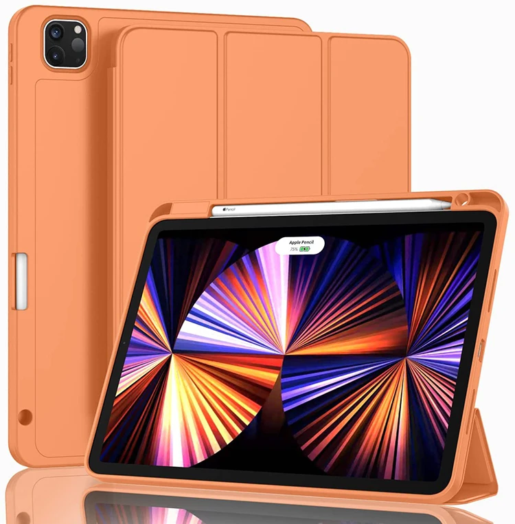 For ipad pro 12.9 case TPU Shockproof buckle PU leather magnetic tablet covers for ipad 10th generation case ipad case covers